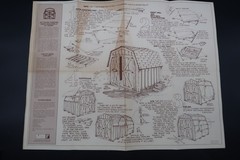 Vtg Barn Kit Build Instructional Information Ephemera 1978 Jer MFG. USA Unusual
