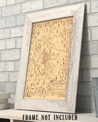 Big Horn Camp Lake Arrowhead 1955 Vintage Scout Camp Illustrated Map Wall Art