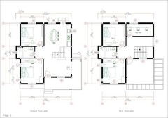 28×33 feet House Plan 8.5×10 meter 4 Beds 2 Baths PDF, CAD Files &A4 Hard Copy