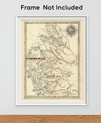 Philmont Scout Ranch Vintage Map 1948 Cimarron New Mexico Trail Plan