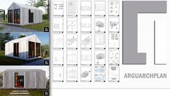 Modern A-Frame Cabin House Architectural Plan 400SF , DIY Tiny House Plan