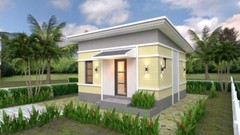 20×20 Feet One Bedroom Small House Plan 6×6 Meter 2 Bath Shed PDF (A4 Hard Copy)
