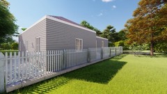 25’x47′ House Plans – Detailed Floor Plan with 2 Bedrooms