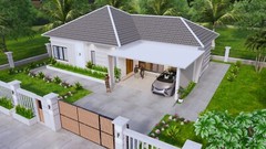 49×33 Feet House Design Plan 15×10 Meter with 3 Beds PDF Plan (A4 Hard Copy)