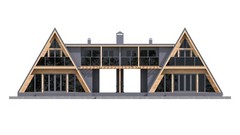 86’x49’ 4 Beds, 4 Baths Double A-Frame House Architecture Plans PDF Download.