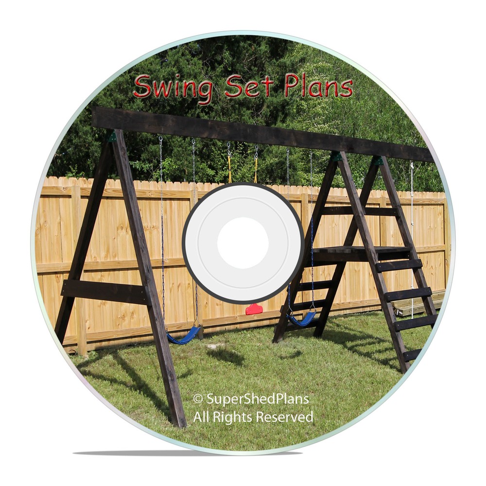 CAD Design Jungle Gym Plans, Swing Set Play Equipment, How to Build Guides