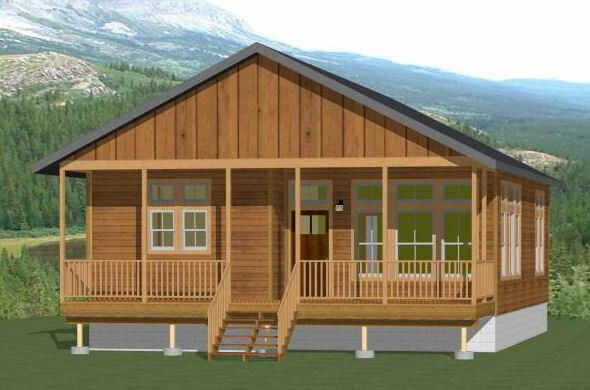 30×40 House — 2 Bedroom 2 Bath — 1,136 sq ft — PDF Floor Plan — Model 1