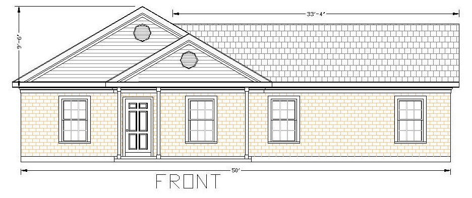 Ava_1109G 3 bed rm. / 2 bath in 1109 heated area with garage and front porch