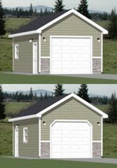 14×24 1-Car Garage — 336 sq ft — PDF Floor Plan — Model 4