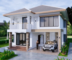 Custom House Plans 30×36 Feet 9×11 Meter 4 Beds 3 Baths Hip Roof (A4 Hard Copy)