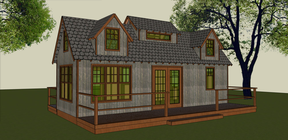 Small Cabin 10ft x 30ft Build Plans Blueprints, lumber list – PDF