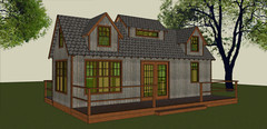 Small Cabin 10ft x 30ft Build Plans Blueprints, lumber list – PDF