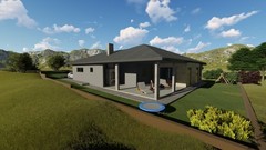 Modern 3 Bedroom 1.5 Bathroom House Floor Plans Blueprints CAD, 1953SQFT/181.4m2