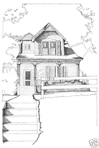 Victorian Shingle Style home for a narrow lot – detailed plans, charming porch