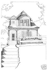 Victorian Shingle Style home for a narrow lot – detailed plans, charming porch