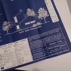 HOUSE OF THE WEEK STUDY PLAN. VINTAGE AP NEWSFEATURES, ARCHITECT DESIGNED HOUSES