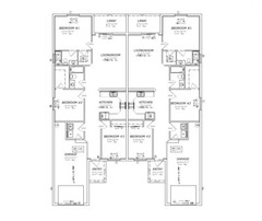 3,304 sq/ft Custom DUPLEX Plan Blueprint Project House COMPLETE SET in PDF