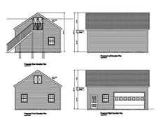 24’X32′- 32’X24′ GARAGE PLANS GABLE ROOF GARAGE PLANS 17-2432-GBL-1