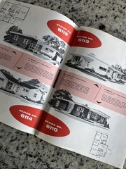 Vintage 1958 Modern Homes MCM Ranch Plans Catalog Heddinghaus Lumber Moberly MO