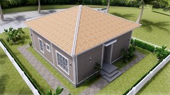 27×30 Feet Small House Design Plans 8×9 Meter 2 Beds 1 Bath Hip (A4 Hard Copy)