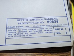 Better Homes & Gardens Wood Plans 1977 BBQ Cooking Center or Folding Cnvas Bench