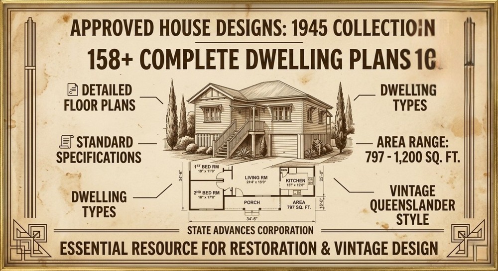 Rare Classic House Plans (1945 Edition) – A Guide to 158 Approved Architectural