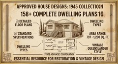Rare Classic House Plans (1945 Edition) – A Guide to 158 Approved Architectural