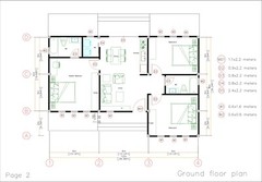 40×26 Feet Modern Farmhouse Designs 12×8 Meters 3 Beds 2 Baths (A4 Hard Copy)