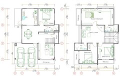 28×36 Feet House Design Plans 8.5×11 Meter 4 Beds 3 Bath PDF Plan (A4 Hard Copy)