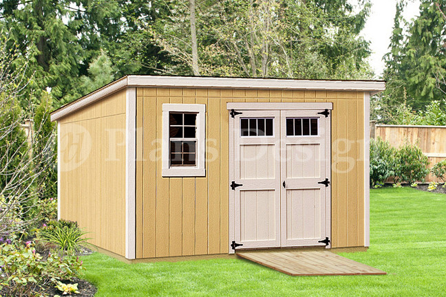 Modern Roof Style, 8′ x 12′ Deluxe Shed Plans, #D0812M, Material List Included