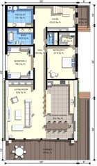 35’x65′ 4 Beds, 4 Bath Double A-Frame Architectural Build Plans PDF Download