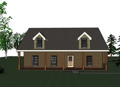 Blanche_1415G-5, all brick, 3 bed / 2 bath , 2 car garage, future upstairs, PDF