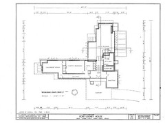 Pope House, a Frank Lloyd Wright Usonian Home, 2 bedrooms, architectural plans